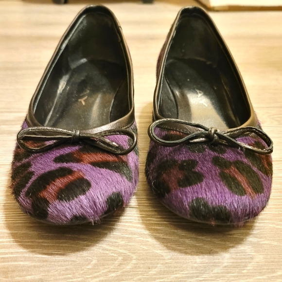 Jhay | Calf Hair | Leopard Print | Purple/Black/Brown | Kitten Heel | Size 6 - Picture 2 of 13